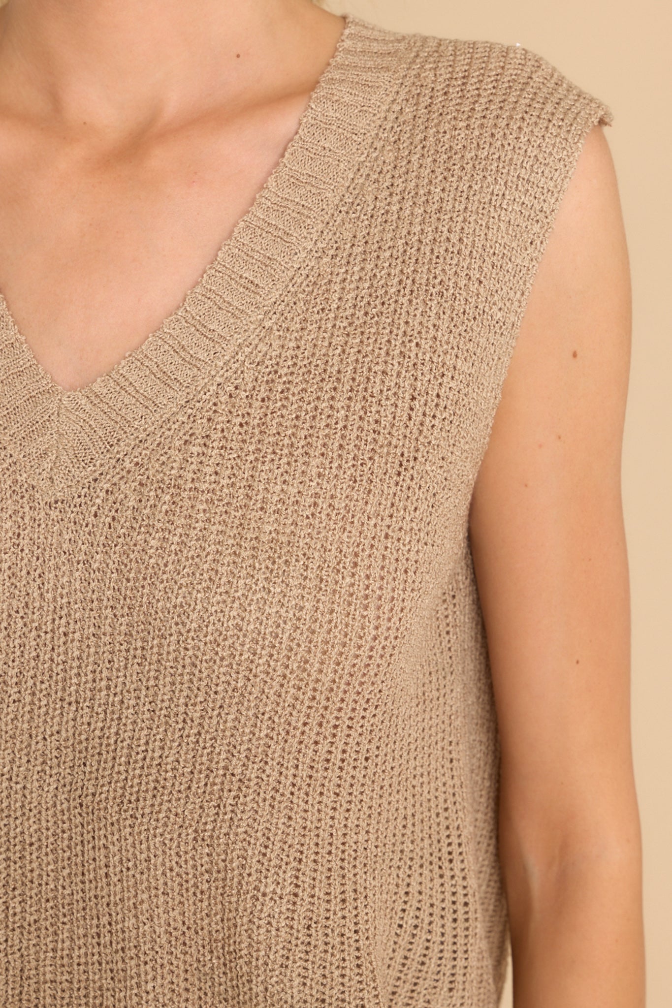 All The Same Taupe Sweater Vest