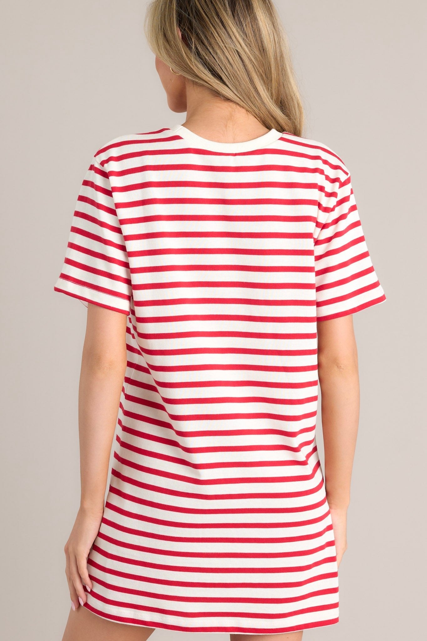 Authentic Moments Red Stripe T-Shirt Dress