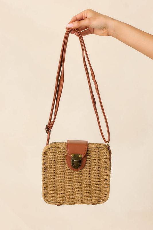 Already There Tan Natural Whicker Handbag
