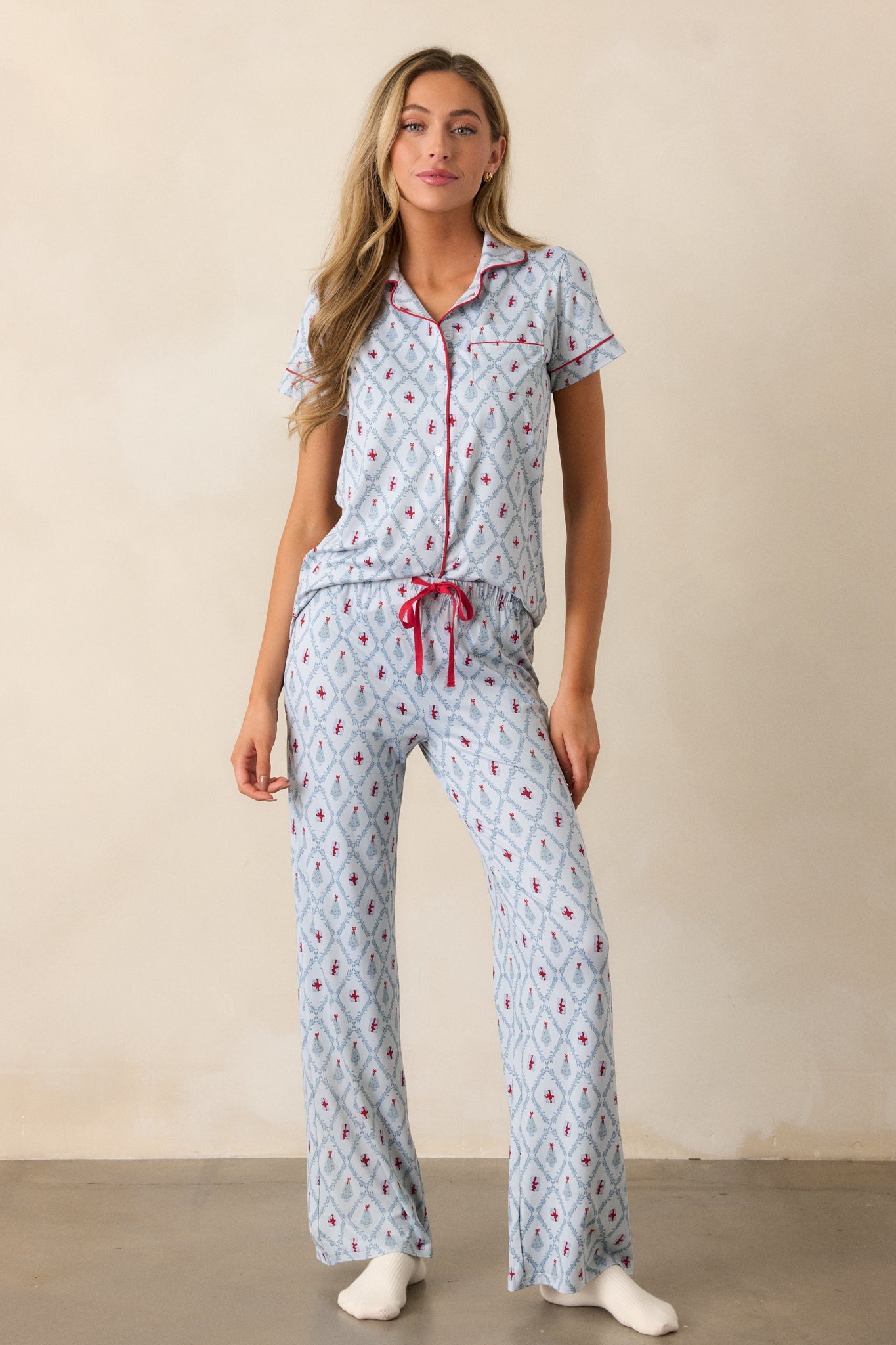 Baby It's Cold Outside Light Blue Pajama Pants