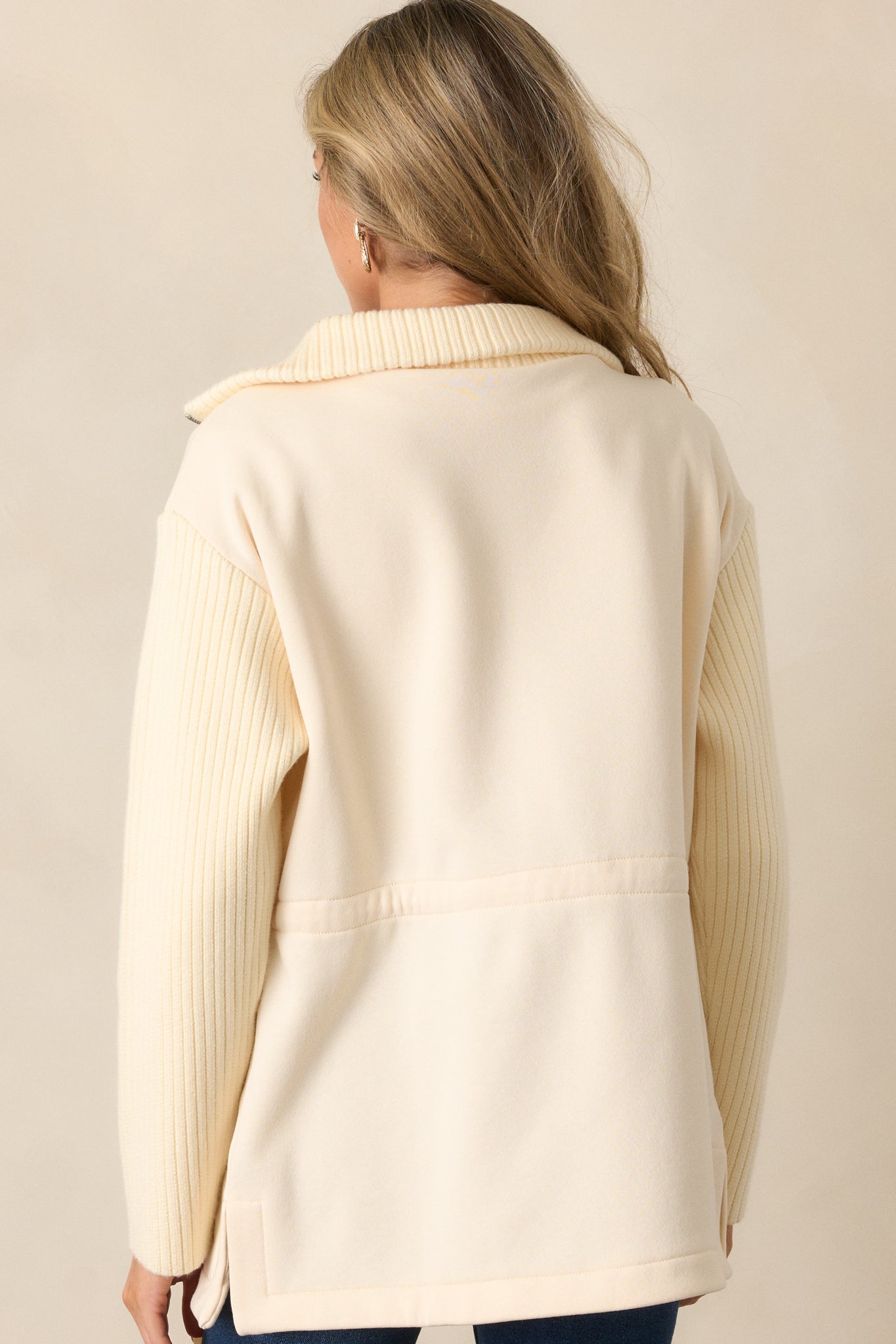 Alabaster Dreams Ecru Drawstring Jacket