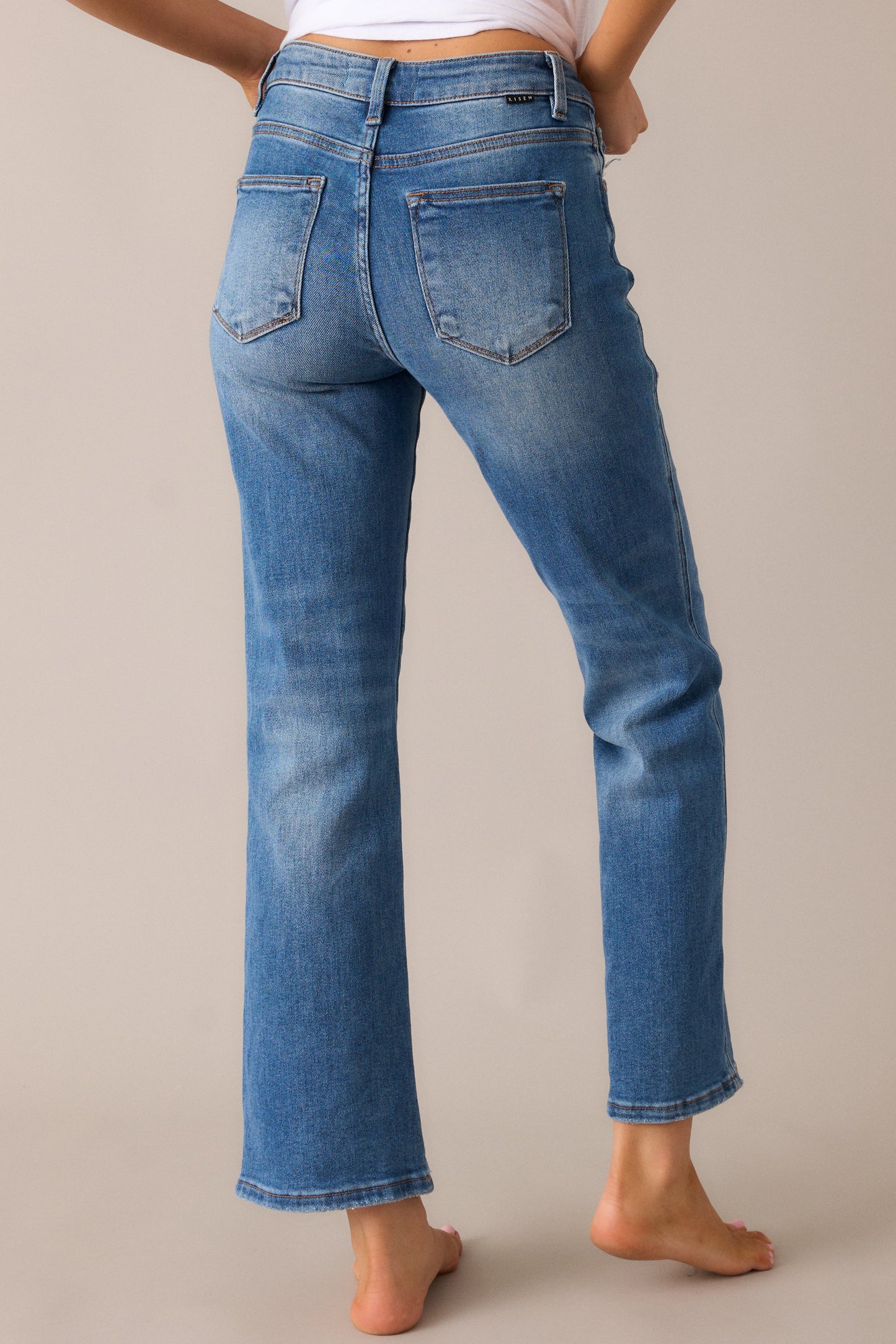 A Little Extra Medium Wash Straight Leg Jeans