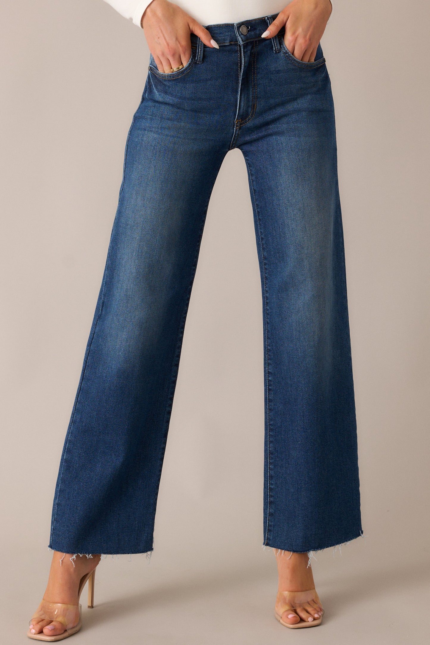 Always On Time Dark Wash Straight Leg Jeans