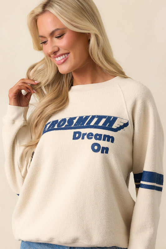 Aerosmith Ivory Dream On Reverse Raglan Sweatshirt