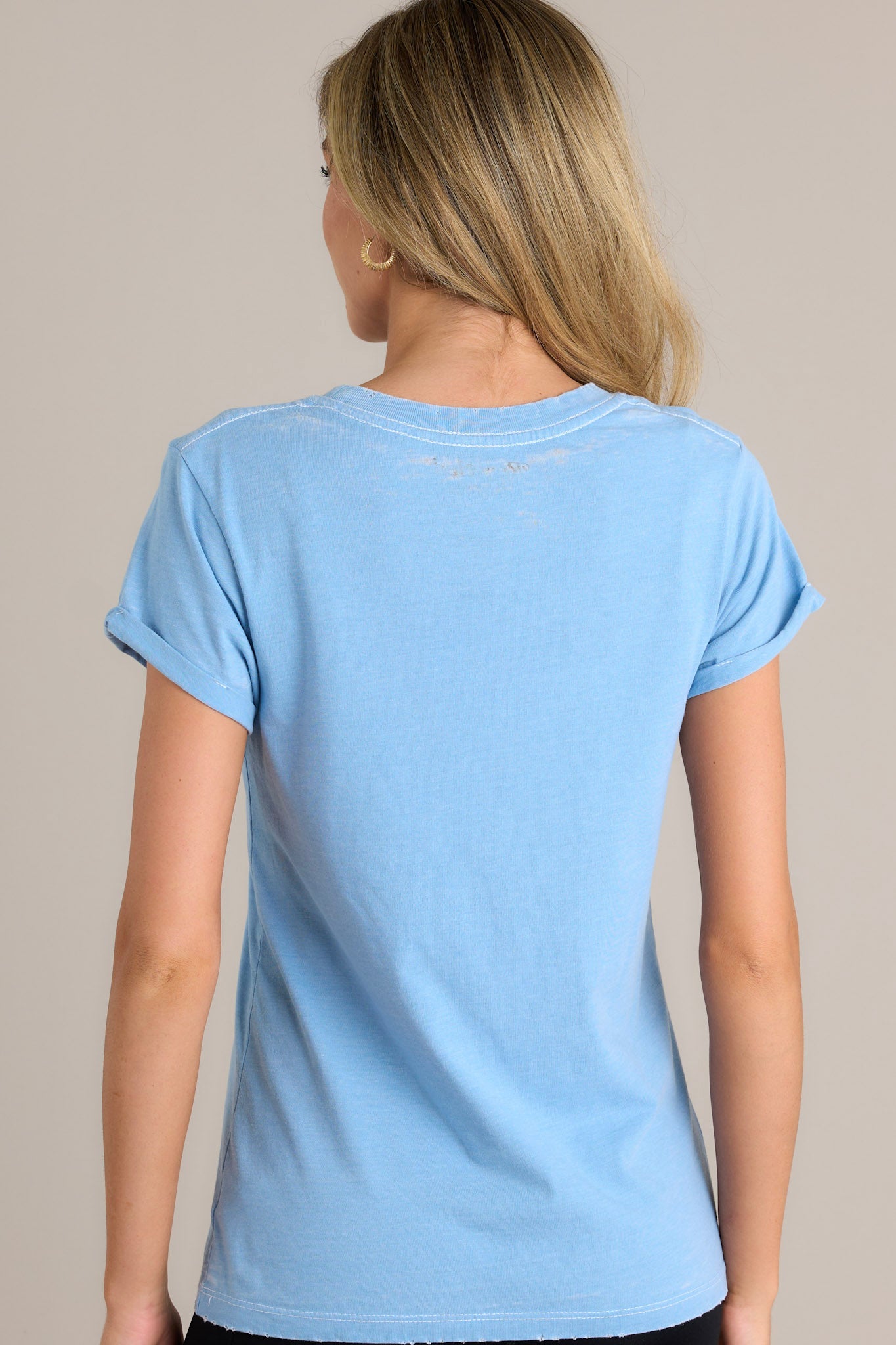 Aerosmith US '74 Burn Out Washed Denim Tee
