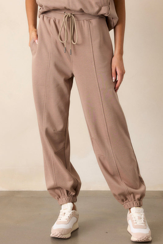 Almost Forever Cotton Light Mocha Joggers