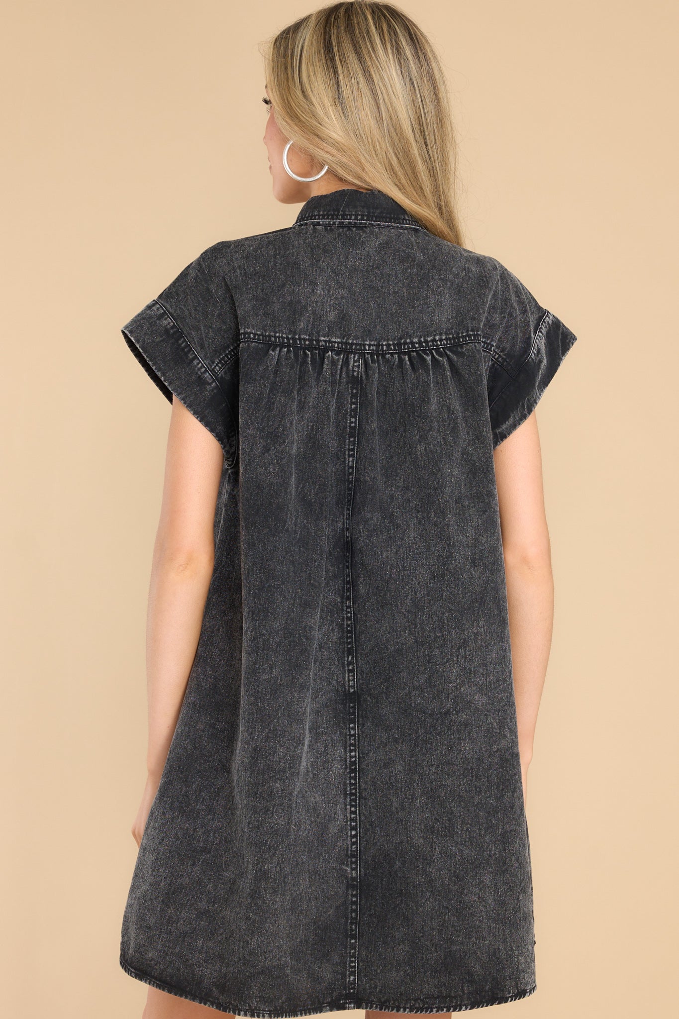 Achieve Greatness Black Denim Dress