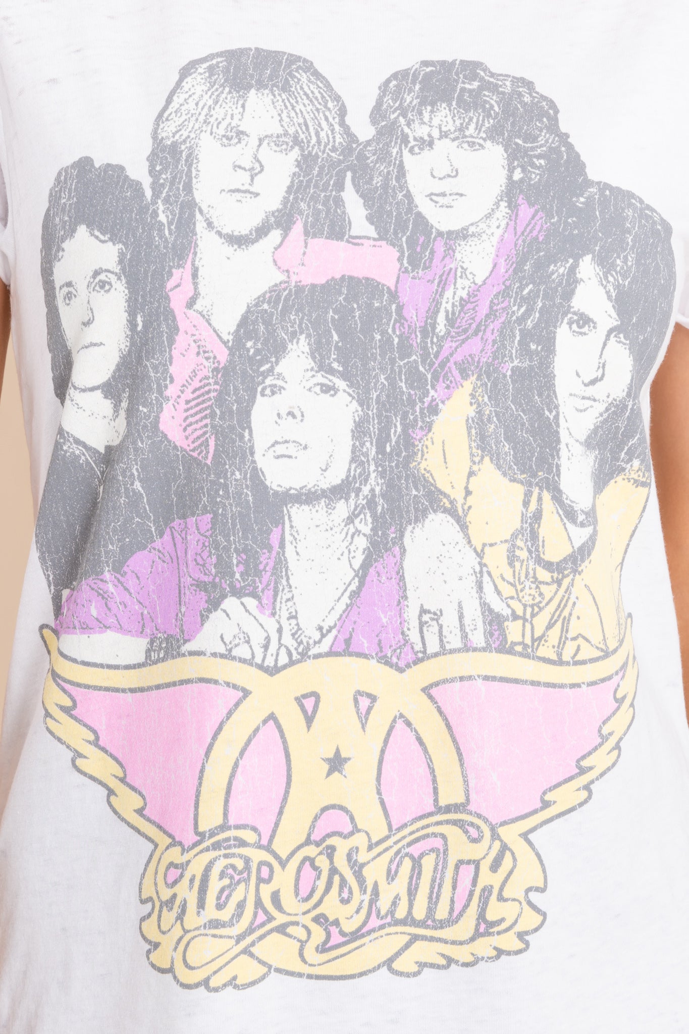 Aerosmith Dream On 1973 White Tee