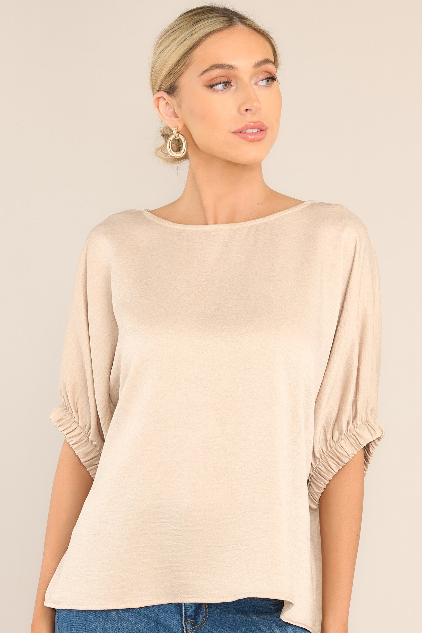 All About The Girl Champagne Top