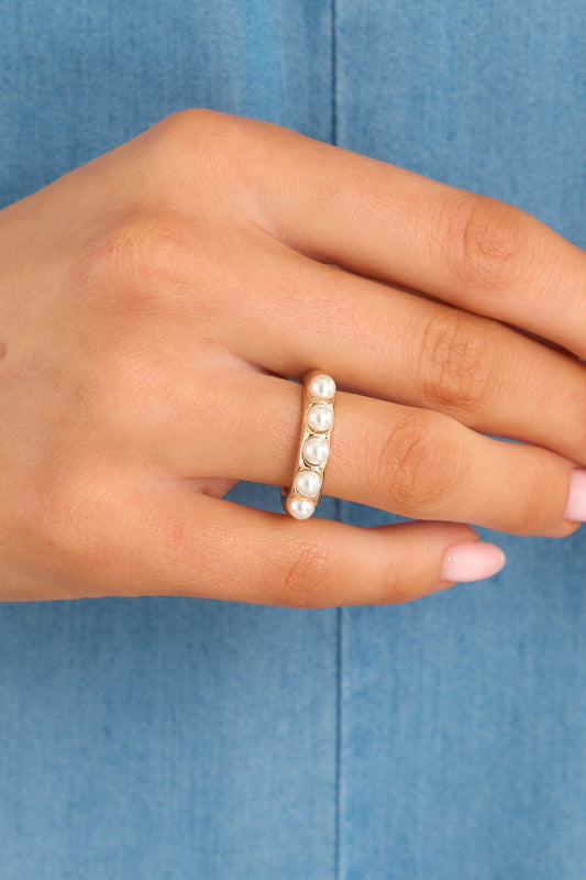 All Mine Gold Small Pearl Ring