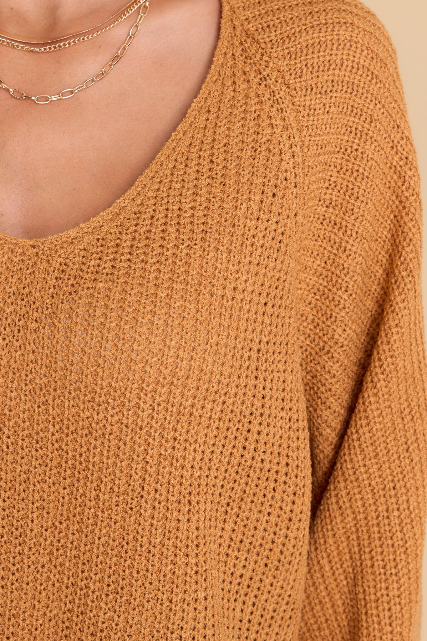 All That You Need Camel Sweater