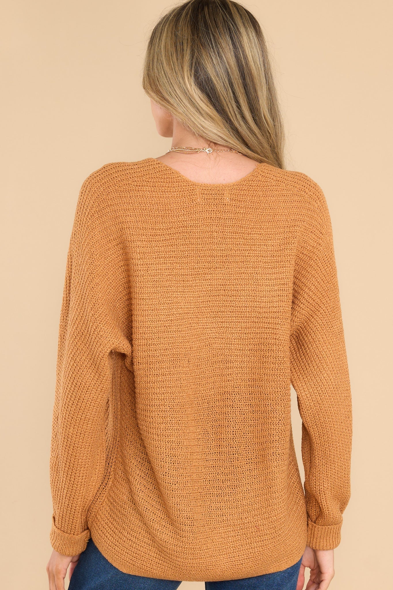 All That You Need Camel Sweater