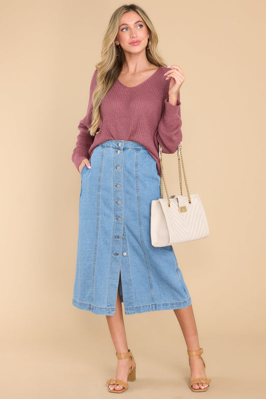 All That You Need Mauve Sweater