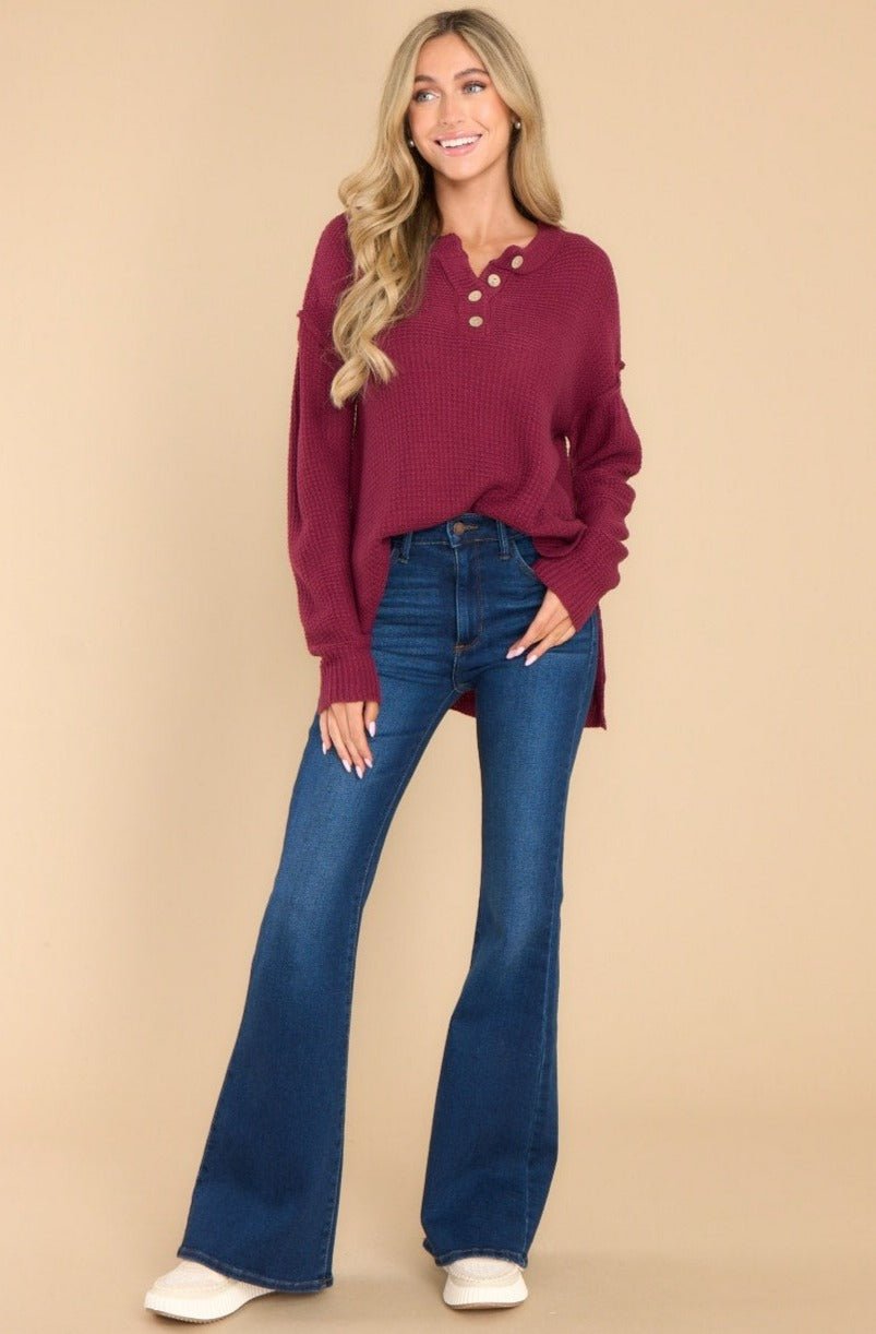 All The Humor Sangria Sweater