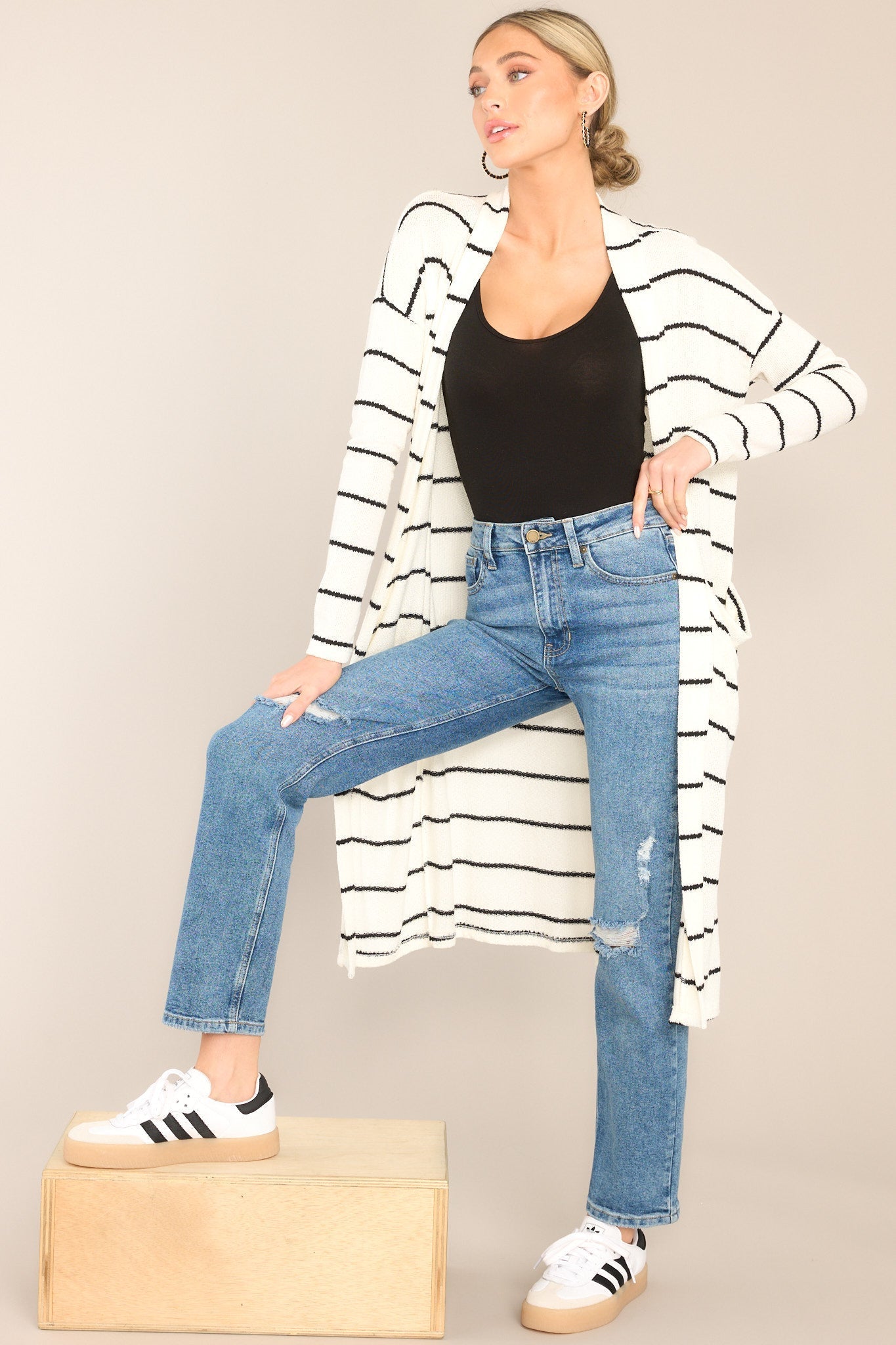 All The Rage Medium Wash Distressed Straight Jeans