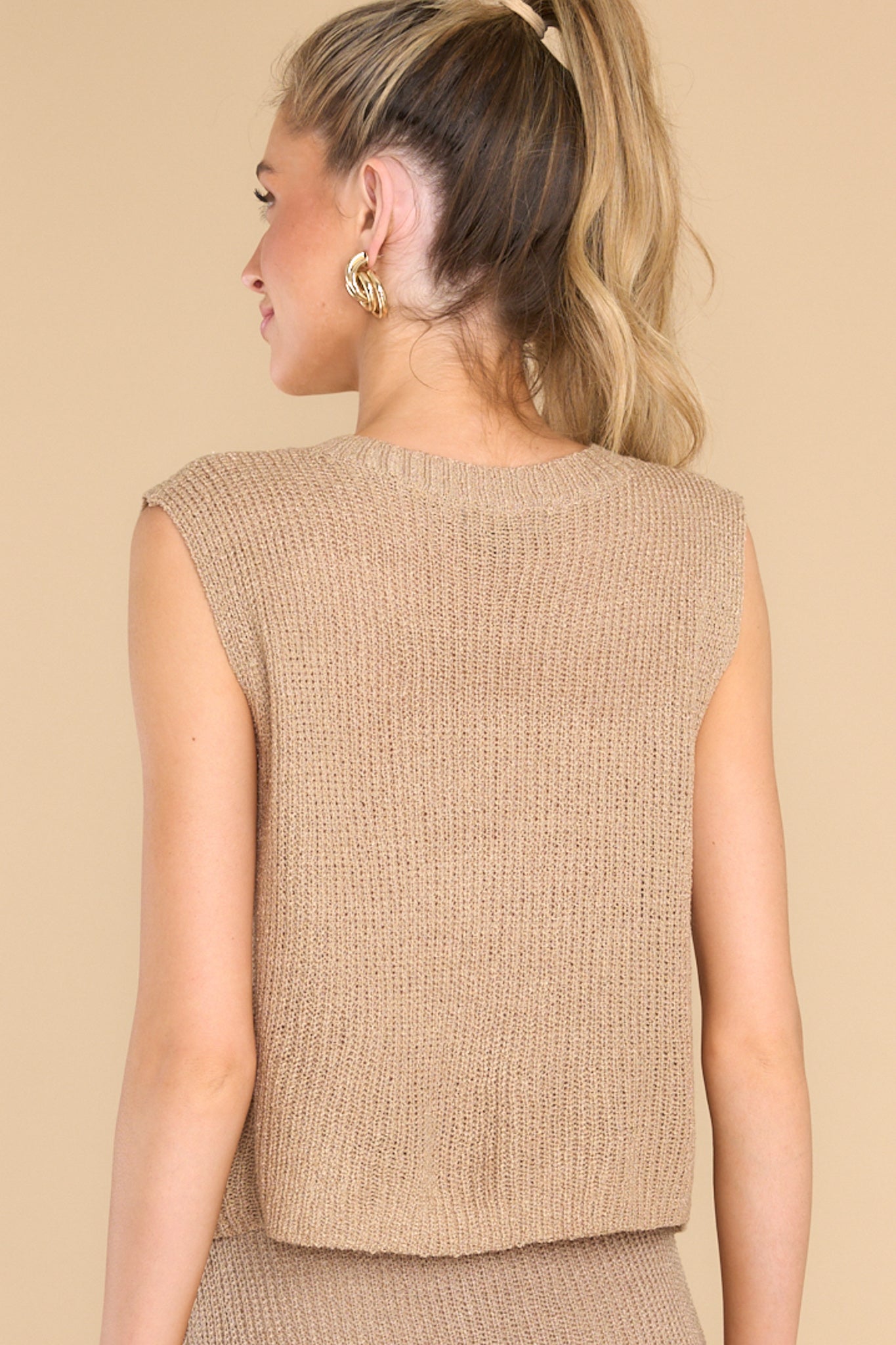 All The Same Taupe Sweater Vest