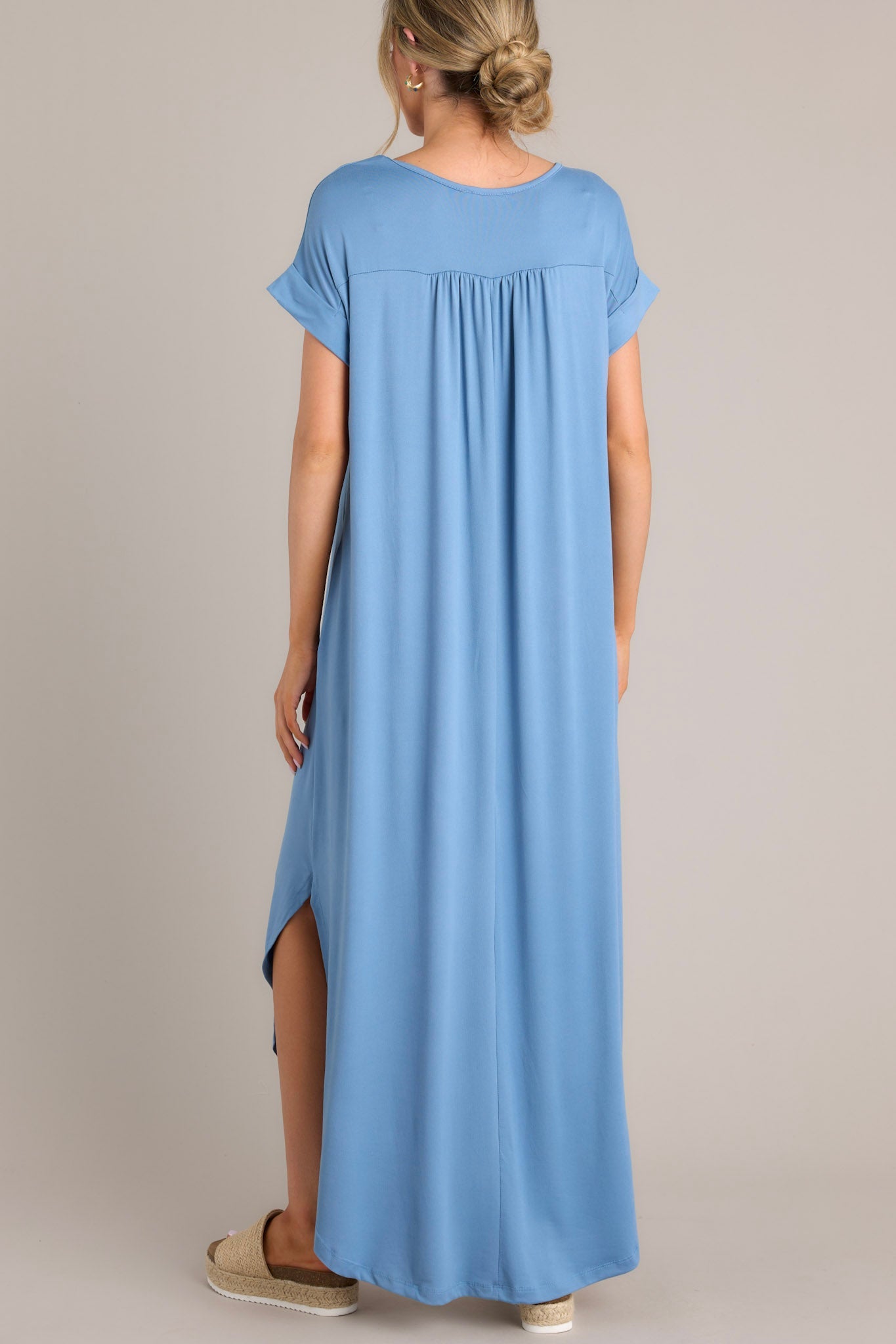 Always The Same Thing Slate Blue Dress