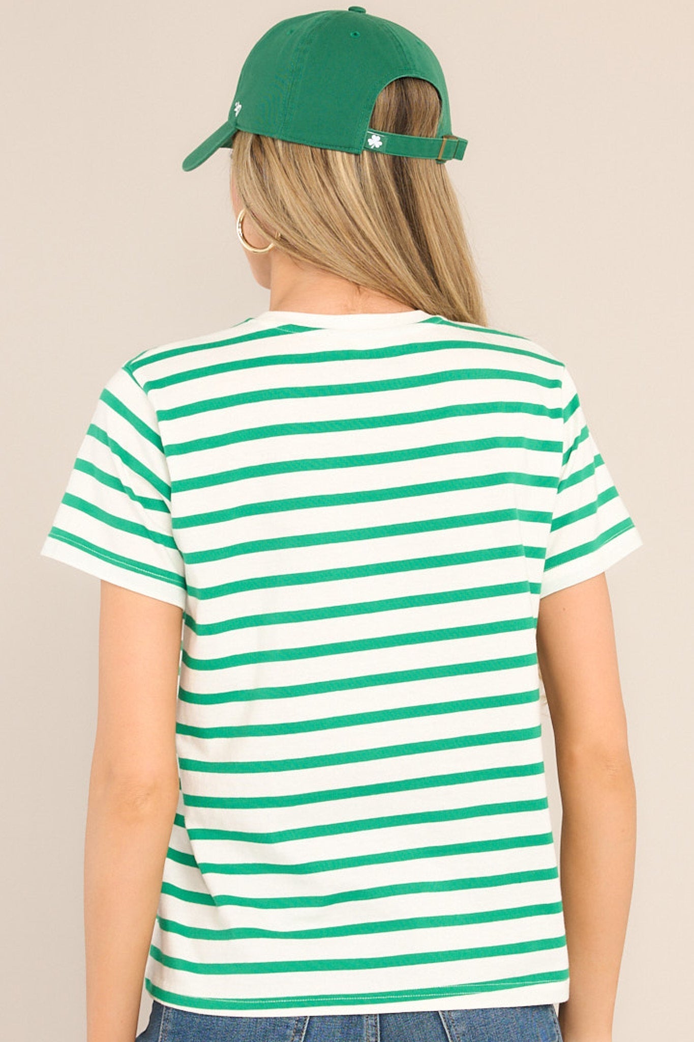 Always Yours Kelly Green Stripe Tee