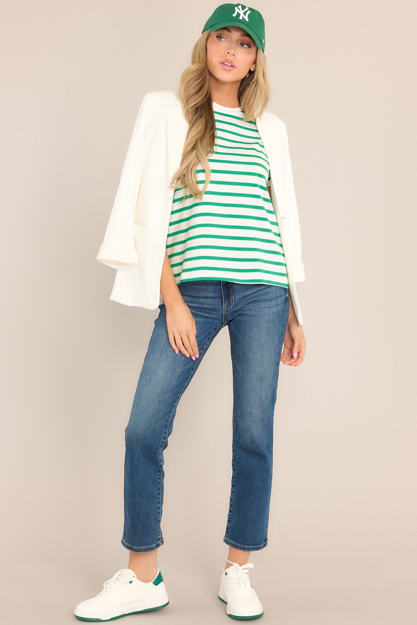 Always Yours Kelly Green Stripe Tee