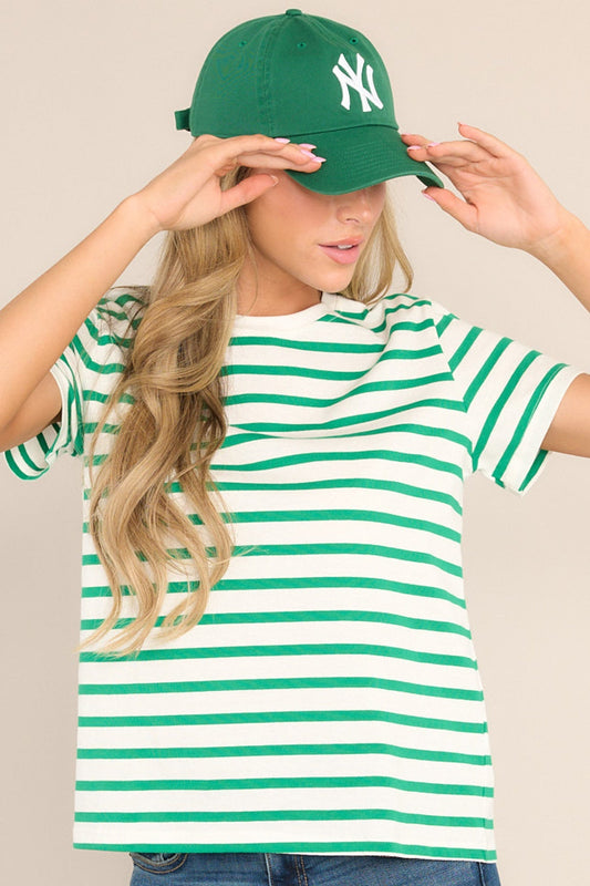 Always Yours Kelly Green Stripe Tee