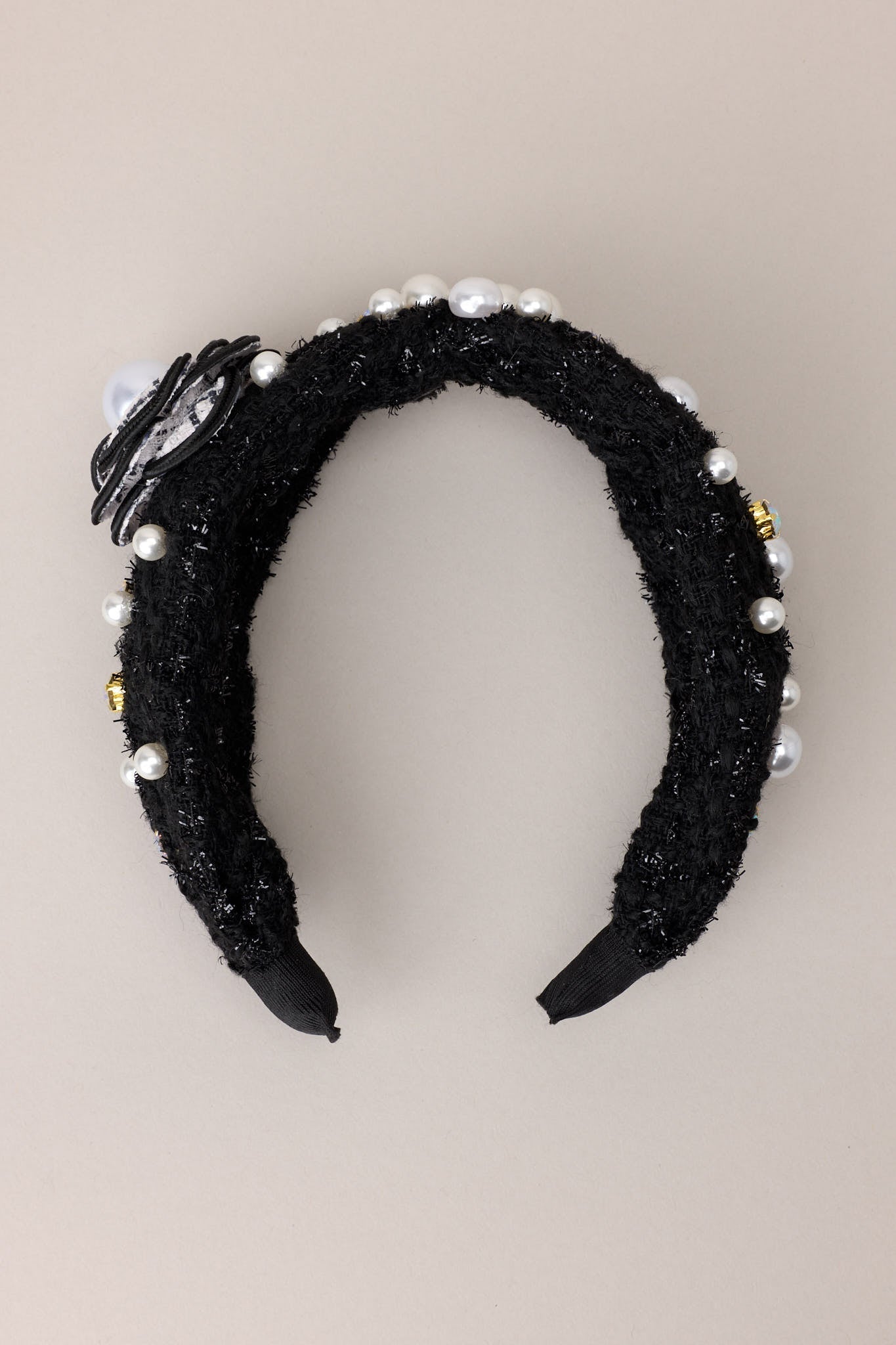 Beauty In Everyday Black Tweed Headband