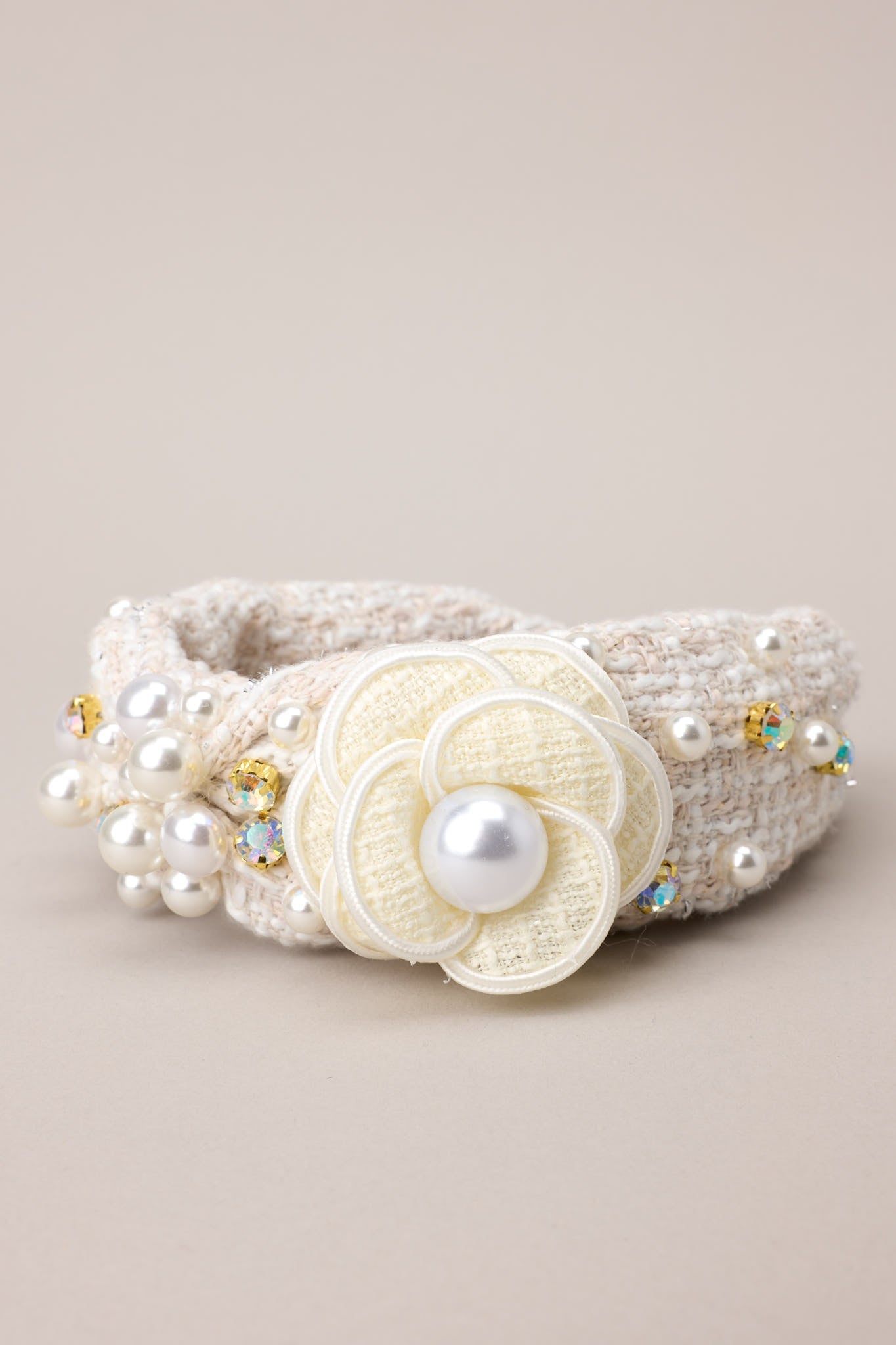 Beauty In Everyday Ivory Tweed Headband
